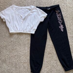 Aeropostale women’s joggers & tee